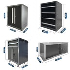 JZD Garage Storage Cabinet System, Lockable Tool Workbench Set - Image 6
