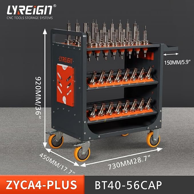 CNC Tool Organizers Service Carts, Large Capacity CNC Tool Holder Storage Cart - Image 9
