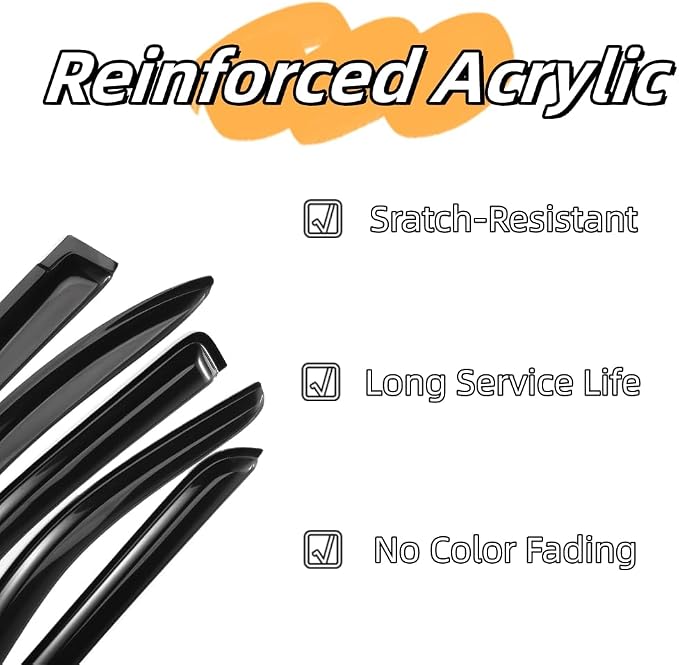 Rainproof Side Window Wind Deflectors - Image 4