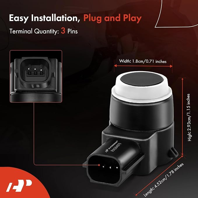 A-Premium 4-PC Reverse Backup Parking Aid Assist Sensor Compatible - Image 6