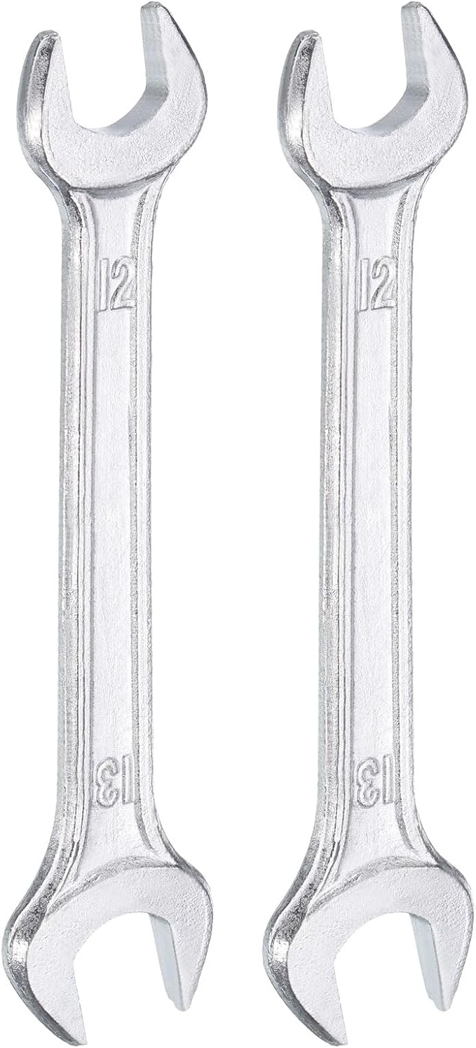 HARFINGTON 2pcs Double Open End Wrench 12mm x 13mm Metric 15 Degree Offset by HARFINGTON