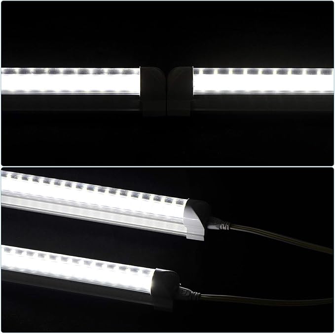 LED Shop Light Fixture, 60W 7500LM, 6000K Cold White, 4 Foot T8 Integrated LED - Image 5