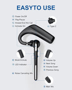 Bluetooth Headset V5.4, Wireless Bluetooth Earpiece - Image 8