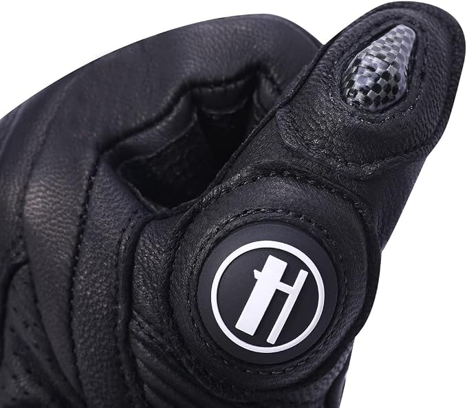 Harssidanzar Leather Motorcycle Gloves - Image 7