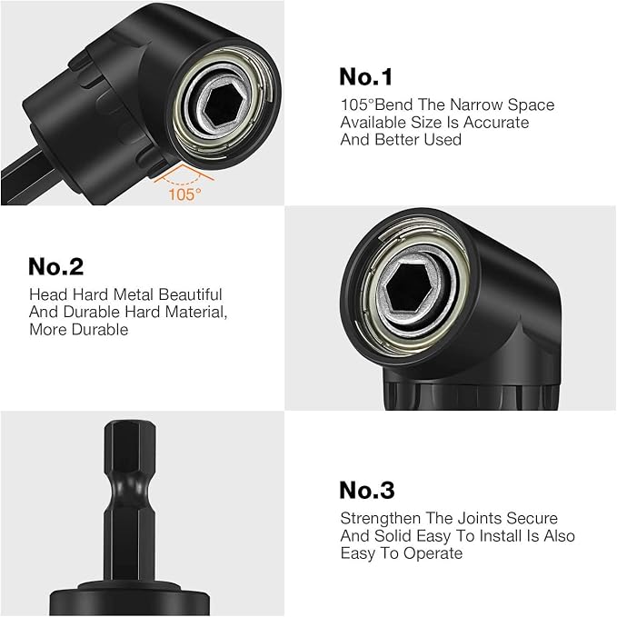 17pcs Flexible Drill Bit Extension, Include 3pcs Rotatable Socket Adapter 2pcs - Image 6