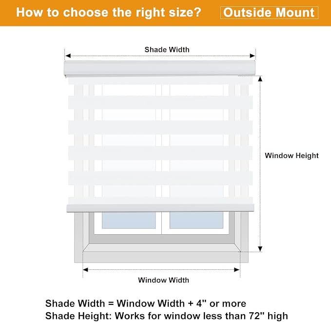 Persilux Cordless Zebra Blinds for Windows Free-Stop Window Blinds Dual Layer - Image 8