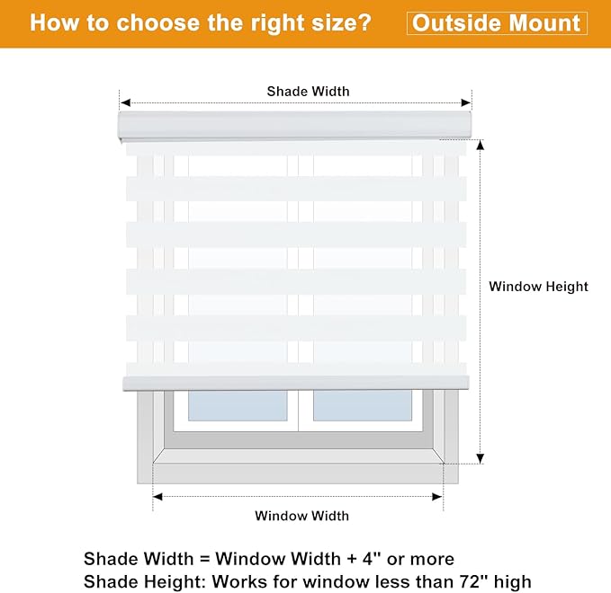 Persilux Cordless Zebra Blinds for Indoor Windows, Free-Stop Zebra Blinds - Image 8
