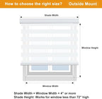 Persilux Cordless Zebra Blinds for Windows, Free-Stop Dual Layer Zebra Roller - Image 8