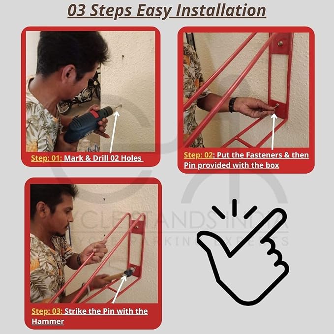 Bike Wall Mount Vertical Hanger - Image 4
