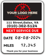 Oil Change Stickers for Windshield Personalized by Unknown