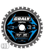 CRALY 5-3/8 Inch 30 Teeth Steel and Ferrous Metal Cutting Circular Saw Blade by CRALY