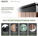 Aoxun 80 CU. FT Outdoor Storage Shed Waterproof Garden Metal Tool Shed - Image 3