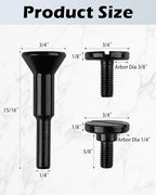 Die Grinder Accessories 3/8" & 1/4" Arbor Hole, 8 Pack Mounting Mandrel - Image 2