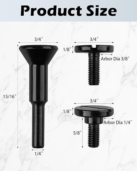 Die Grinder Accessories 3/8" & 1/4" Arbor Hole, 8 Pack Mounting Mandrel - Image 2