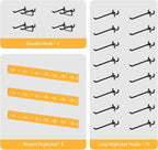 CCCEI 3 Modular Pegboard Strip Storage, Metal Peg Slat Wall Mount - Image 4