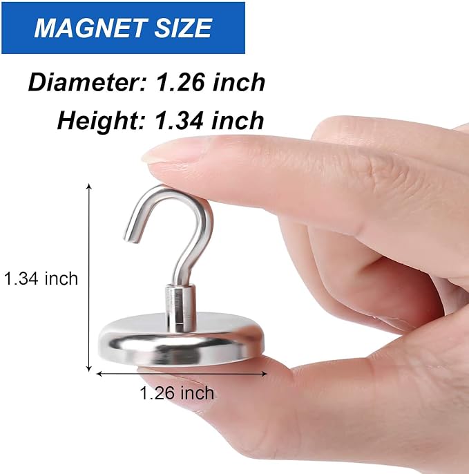LOVIMAG 100LBS Heavy Duty Magnetic Hooks, Strong Neodymium Magnet Hooks - Image 3