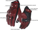 Harssidanzar Leather Motorcycle Gloves - Image 3