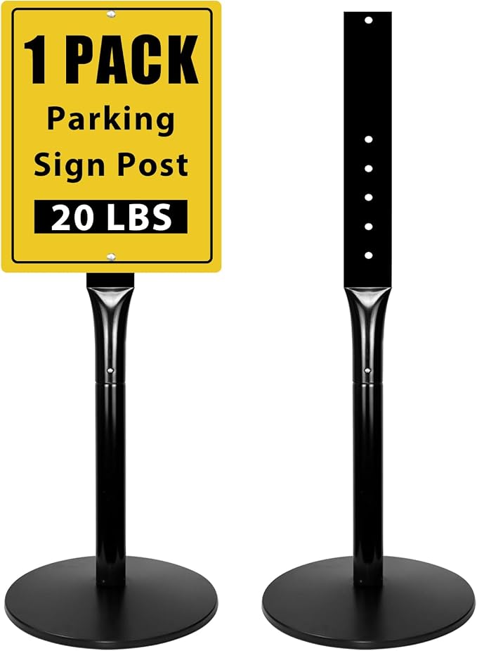 Parking Sign Post with Base by OUTNEE