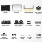 Fookoo HD 1080P 9" Magnetic Wireless Backup Camera, Rechargeable 2 Side View 2 - Image 9