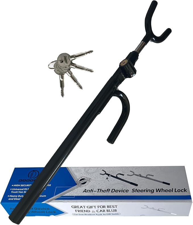 Steering Wheel Lock Anti-Theft car Device Car Wheel Locks Heavy Duty Vehicle by Dodomes