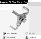 Universal Adjustable Oil Filter Wrench, Carbon Steel, 3-Jaw Design, 2.5-4.5 - Image 3