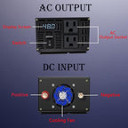 800W Pure Sine Wave Inverter-12V DC to 110V 120V AC Power Converter - Image 3