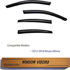 Window Visors Rain Guards fits 2013-2018 Altima, Out-Channel Window Wind - Image 2