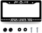 John 3:16 Jesus Loves You License Plate Frame Christian License Plate Frames by BRAGHRTED