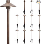 Gardencoin Solid Brass Low Voltage Pathway Lights, 12V AC/DC Heavy Duty LED by Gardencoin