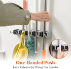 Lifewit Mop and Broom Holder Wall Mount, Anti-Slip Broom Hanger - Image 3