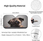 Pug Dog Car Windshield Sunshade Front Window Sun Visor Protector Foldable - Image 3