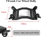 I'EZONK Industrial Stainless Steel Car Dolly Set of 4-6, 084kg Capacity | Pro - Image 2