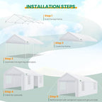 COBIZI Carport Canopy 12x20 Heavy Duty Portable Garage - Image 7