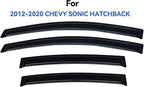 Window Visors Rain Guards for 2012-2020 Chevy Sonic Hatchback, Out-Channel - Image 2