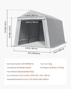 VEVOR Outdoor Storage Shed, 8 x 14 ft Portable Storage Tent - Image 7