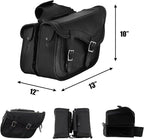GARGOYLE BELLS Motorcycle Saddle Bags Leather Motorcycle Luggage Bag - Image 5