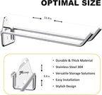 JBscoop 4 Stainless Steel 304 Garage Hooks, Heavy Duty Organizer & Wall Mount - Image 7
