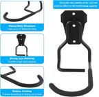 6 Pack Heavy Duty Bike Wall Mount Hooks - Image 3