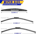 3 wipers Replacement for 2012-2017 Buick Enclave, Windshield Wiper Blades - Image 2