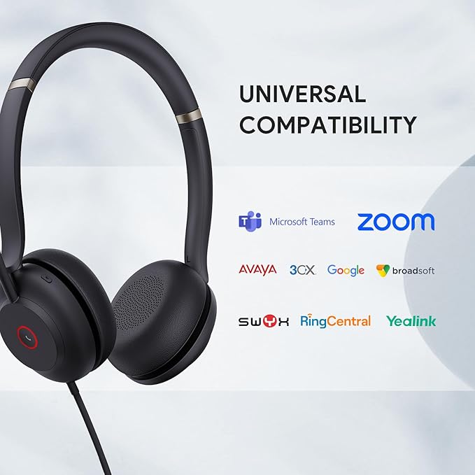 Yealink UH37 USB Headset with Mic, Wired Headset with Noise Cancelling - Image 6