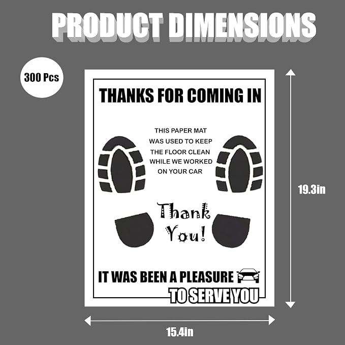 300 Pcs Car Paper Floor Mats, Disposable Automotive Floor Mats - Image 2