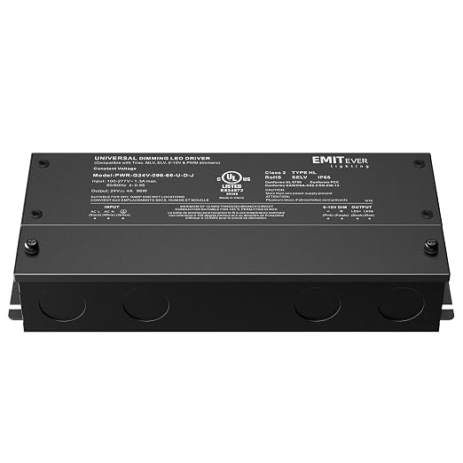 EMITEVER 96W Dimmable LED Driver, 24V Dimmable Power Supply, AC to DC - Image 7