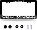 Funny License Plate Frame I'm Not Lost I'm Exploring License Plate Stainless by GORSNKYE