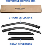 Window Visors Rain Guards for 2002 2003 2004 2005 2006 Honda CRV, Out-Channel - Image 5