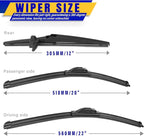 3 wipers Replacement for 2003-2009 Toyota 4Runner, Windshield Wiper Blades - Image 2
