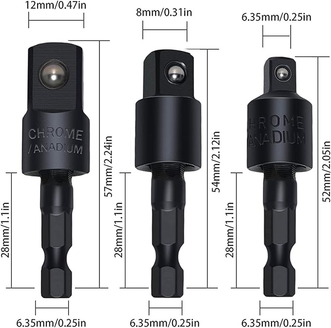 17pcs Flexible Drill Bit Extension, Include 3pcs Rotatable Socket Adapter 2pcs - Image 9