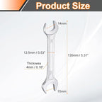 HARFINGTON 2pcs Double Open End Wrench 14mm x 15mm Metric 15 Degree Offset - Image 2