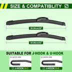 OEM Quality 22in + 20in Premium All-Season Windshield Wiper Blades - Image 2