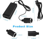 inShareplus 12V 120W 10A AC to DC Converter, 110V to 12V Cigarette Lighter - Image 6
