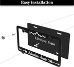 License Plate Frames Black and White Custom License Plate Frame Adventure - Image 7